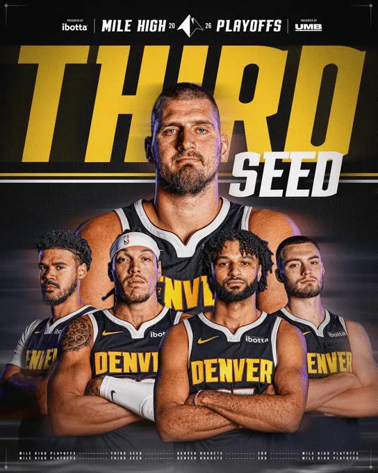 天博体育app下载-再战森林狼！掘金官方晒球队夺得西部第三的海报与球迷分享